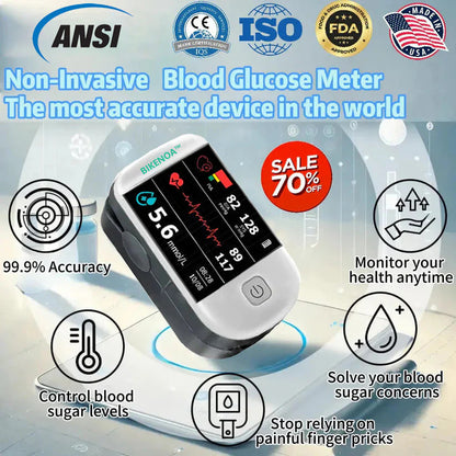 2025 Hot sale🔥Official Authentic Product: BIKENOA™ Fingertip Optical Glucose Sensor Monitor-99.9% Accuracy + Exclusive Gift ✅ANSI Approved