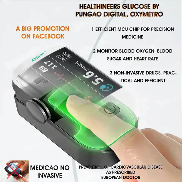 2025 Hot sale🔥Official Authentic Product: BIKENOA™ Fingertip Optical Glucose Sensor Monitor-99.9% Accuracy + Exclusive Gift ✅ANSI Approved