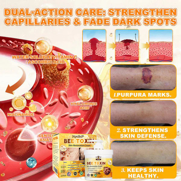 🐝🔥FDA Approved| Ptyalial® Bee toxin Skin Restoration Cream (Anti-aging, Hydrating, Skin Repair, Even Tone, Acne and Dark Spot Treatment, Wart and Mole Removal, Psoriasis Relief)