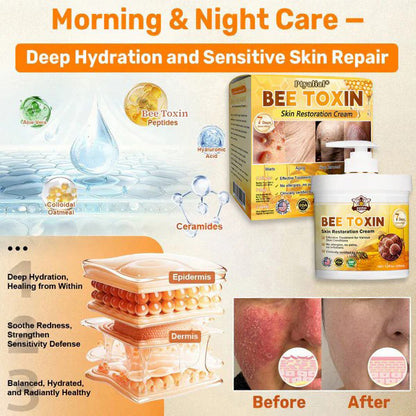 🐝🔥FDA Approved| Ptyalial® Bee toxin Skin Restoration Cream (Anti-aging, Hydrating, Skin Repair, Even Tone, Acne and Dark Spot Treatment, Wart and Mole Removal, Psoriasis Relief)