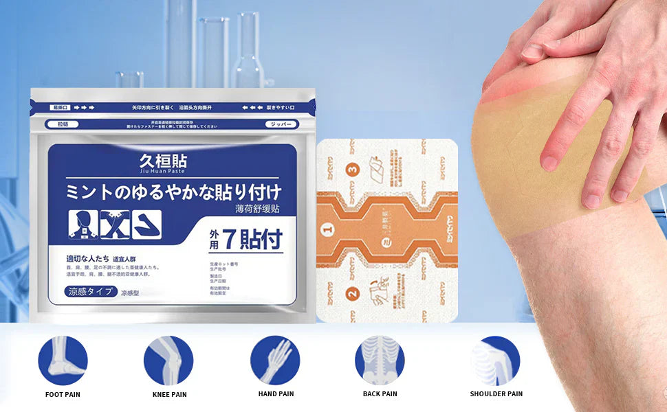 🔥 Japan's Top-Selling Items in 2025| Back Pain Patch Pain Relief Patches for Knee, Neck, Shoulder & Joint Pain, Muscle Soreness, Arthritis Relief