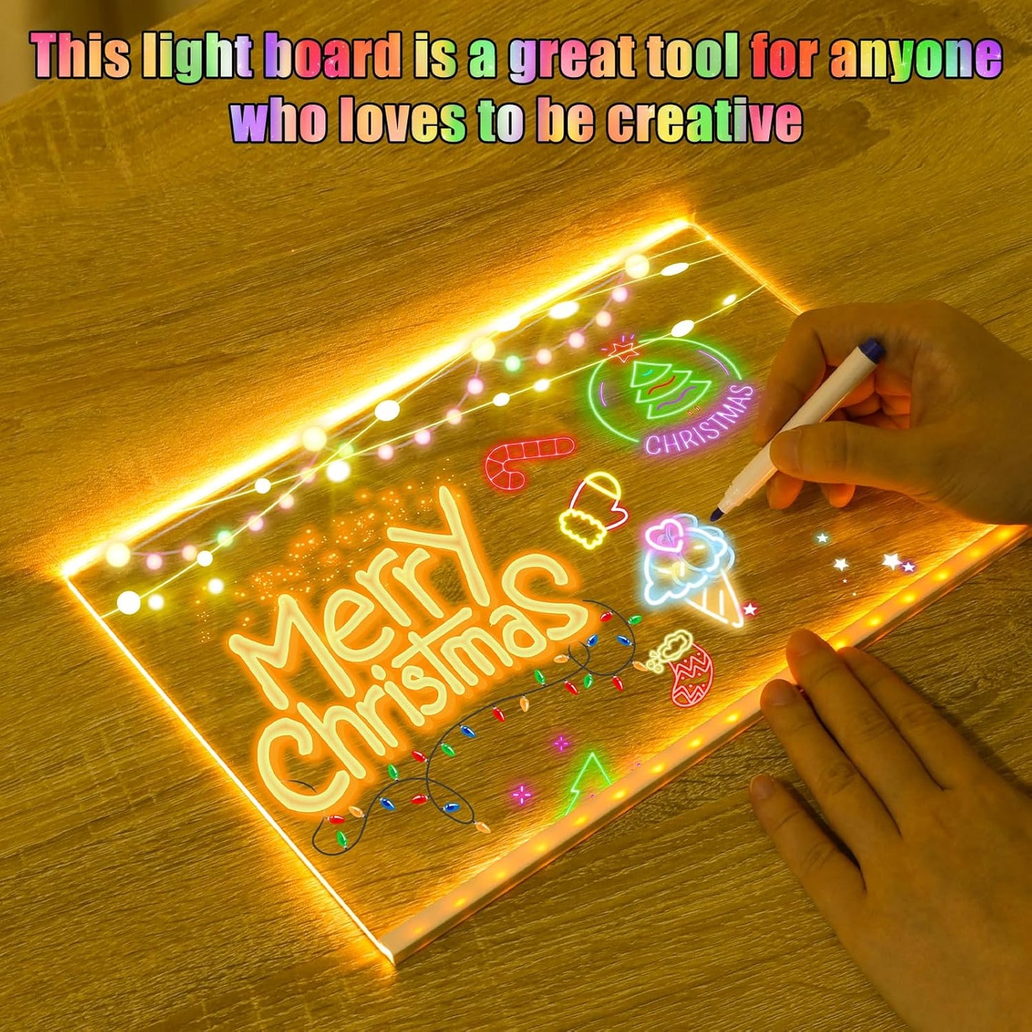 🎅The perfect gift for this Christmas🎁Creative Rewritable Acrylic LED Message Board 🎨